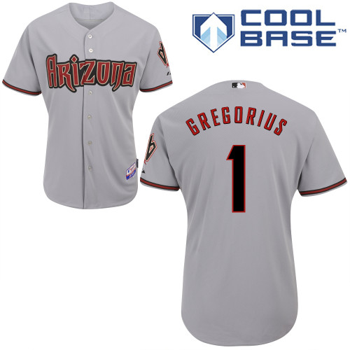 Didi Gregorius #1 Youth Baseball Jersey-Arizona Diamondbacks Authentic Road Gray Cool Base MLB Jersey
